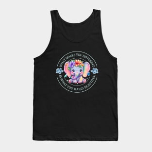 autism awareness day 2023 cute colorful baby elephant Tank Top